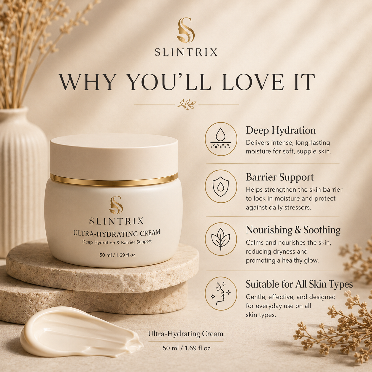 SLINTRIX Ultra-Hydrating Cream – Deep Moisture & Barrier Support