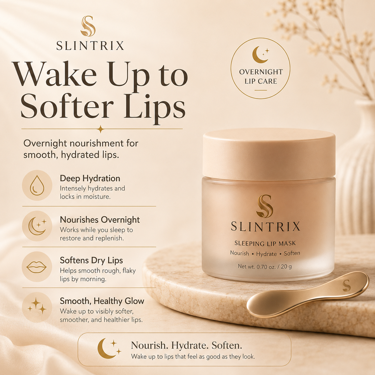 SLINTRIX Sleeping Lip Mask – Overnight Hydration & Soft Lips