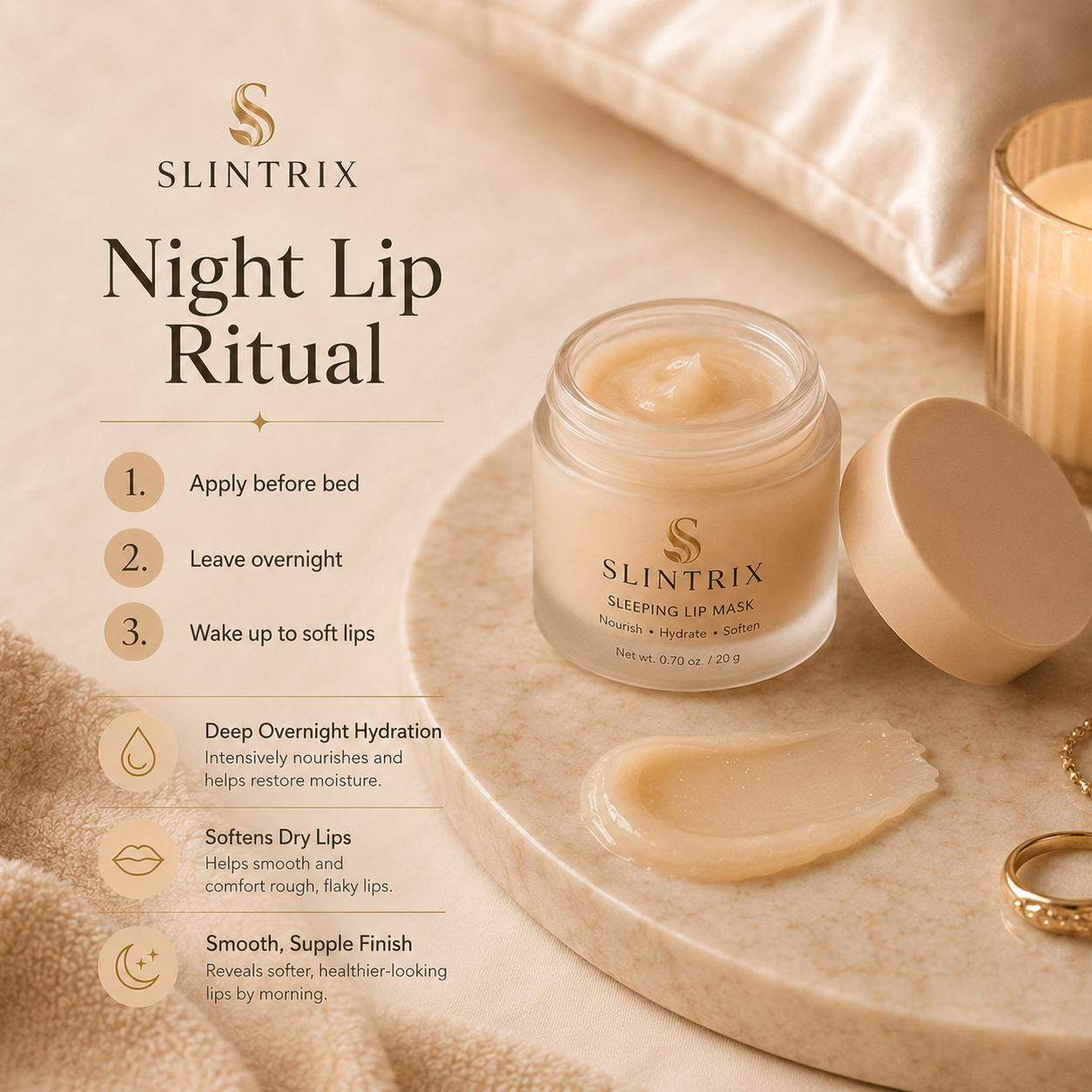 SLINTRIX Sleeping Lip Mask – Overnight Hydration & Soft Lips