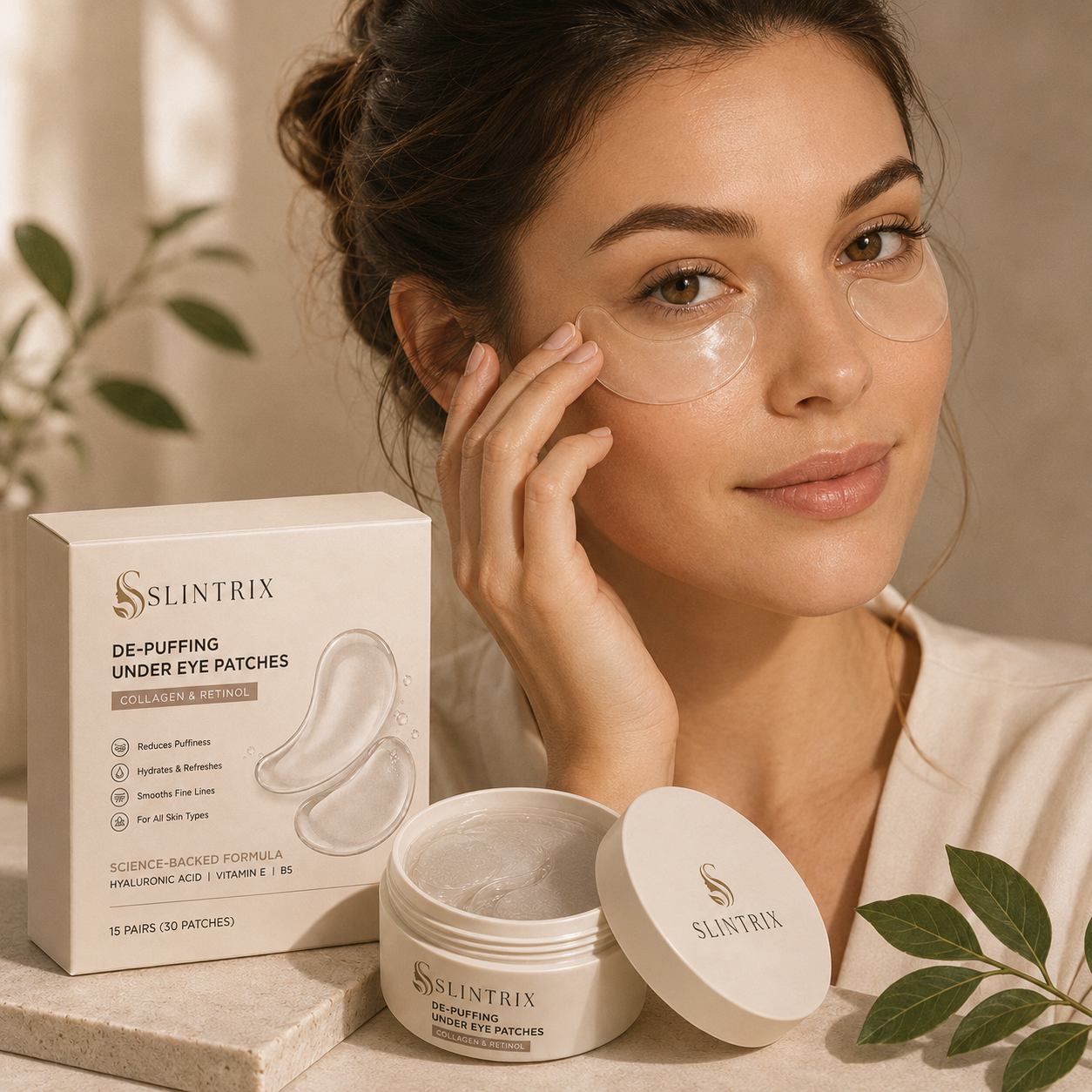 SLINTRIX De-Puffing Under Eye Patches – Refresh & Hydrate